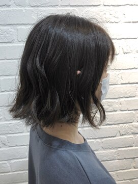 デイジー インデックスヘア 大島店(DAISY index hair) ミニボブ切りっぱなしボブショートボブアッシュイルミナカラー