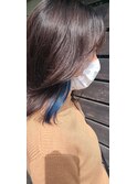 イヤリングカラー:ブルー