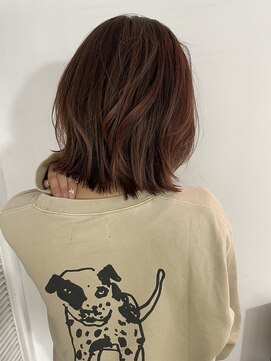 リジョイスヘア(REJOICE hair) 【REJOICE hair】ブラウンモーブグラデーション×グラボブ