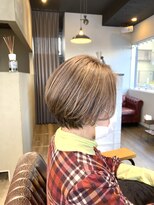 バンデヘアーデザイン(BANDE hair design) 白髪ぼかしハイライトショートボブ