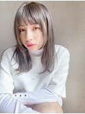 韓国風　姫カットが映えるセミディヘア［銀座　前髪　髪質改善］