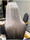 シルバーグレー グレージュ ブリーチカラー ハイトーン