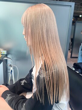 アルバム 銀座(ALBUM GINZA) ブロンドロング_エアリーロングピンクブラウン_ba483372