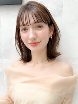 レア 表参道(L'ea)&nbsp;ミディアムヘア暗めカラーグランマッシュデザインカラー