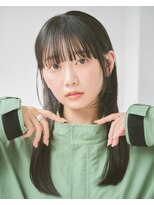 リトル 松山(little)&nbsp;顔まわりカット/黒髪ストレートセミロング