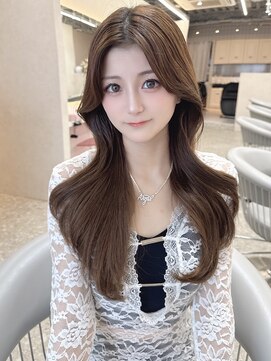 ラルムバイシー 新宿(LARME by Sea) 韓国顔周りxくびれレイヤー/姫カット/ワンカール/シアーカラー