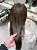 レイヤーカット*ロングレイヤー*艶髪カラー*ブラウンベージュ
