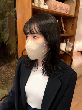ユウヘアー 千代田橋店(U Hair) レイヤースタイル/イルミナカラー/暗髪カラー