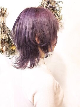 ランプ ヘアー(lamp hair) 【lamp斉藤】マッシュウルフ×パープル