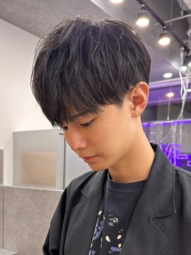 エルマーク 枚方(L-MARK) 黒髪マッシュナチュラルマッシュメンズヘア韓国ツーブロック