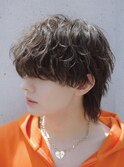 福岡天神ゆるめシャドウパーマメンズマッシュウルフカット緩め