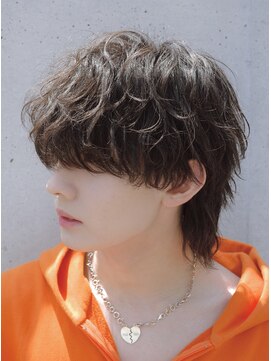 バイフィフス 天神大名(by fifth) 福岡天神ゆるめシャドウパーマメンズマッシュウルフカット緩め