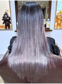 髪質改善ストレート×脱白髪染めバレイヤージュ×ブリーチ２回
