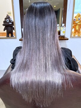 ブレイズヘアー(BLAZEhair) 髪質改善ストレート×脱白髪染めバレイヤージュ×ブリーチ2回