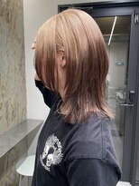 ソル 栄矢場町(SOL)&nbsp;ルーツカラーミルクティーベージュウルフカットウルフレイヤー