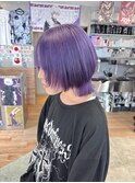 ラベンダーパープルアッシュウルフカット