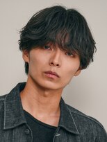 フィフス 栄(fifth)&nbsp;名古屋栄シースルーマッシュニュアンスパーマメンズカット毛流れ