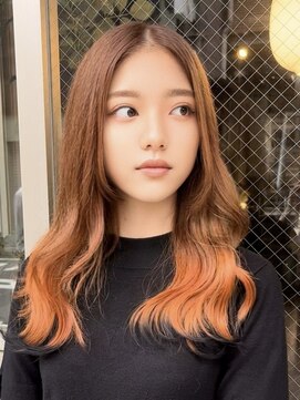 ルフレ 新宿歌舞伎町店(Reflet) #オレンジカラー/デザインカラー/ブリーチ