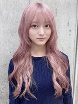 サンク 原宿 表参道(cinq) 顔周りレイヤーくびれミディアムレイヤーカットヘーゼルベージュ