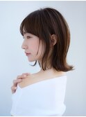 前髪あり大人外はねくびれボブ 30代40代50代【AIN.表参道】川原