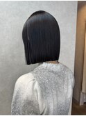 【切りっぱなしボブ】ブラックカラー
