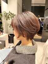 ステアケース ギンザセブン(stair:case ginza7)&nbsp;大人可愛い耳掛けくびれショートボブ×ナチュラルブラウン