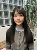 酸性ストレート／オリーブグレージュ/くすみカラー