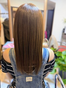 オンリー(ONLY) カット＆イルミナカラー＆髪質改善ストレート(色ジェル＋ロング)