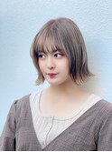 ミニボブ*外ハネボブ*アッシュベージュカラー