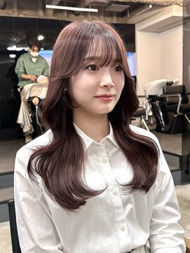 アリュウル 表参道(ALLURE) 小顔に見えるくびれヘア ピンクラベンダーカラー KAKO