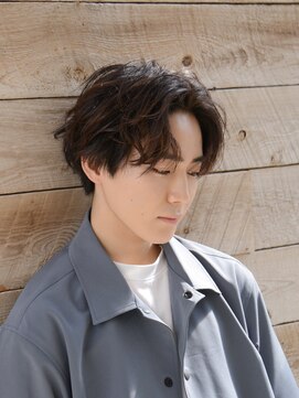 ロアー 葛西店(RAWR hair) 【RAWR】メンズ_韓国風パーマ_センターパート