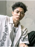 波巻き/グレージュカラー/ツーブロック/束感ショート/センター北