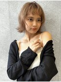 武蔵小山_レディース_ミディアム_コテ巻き_ブリーチ_パーマ_小顔