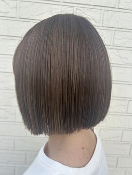 アンジュ 篠ノ井店(ange) 切りっぱなしボブ×シークレットハイライト