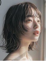 レヴ 草加店(LEV.)&nbsp;前髪 アンブレラカラー こなれミディ イメチェン