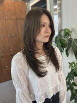 ハッシュカット/レイヤー/オリーブベージュ