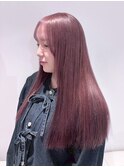 13630髪質改善チェリーレッド黒髪アッシュブラックワインレッド