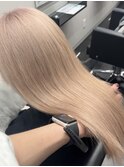 福井　大和田　ハイトーンカラー　ホワイトミルクティーベージュ