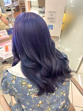 スタイル 横浜(STYLE) 【AYAKA】ダブルカラー/１ブリーチ/中明度/パープル/ブルー