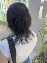 スタイル 成城学園前(STYLE) ウルフレイヤー パーマヘア 黒髪パーマスタイル