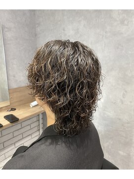 モク メンズ 上野(mok) メンズウルフパーマ