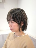 スイ(suiw) 前髪も白髪ぼかしアンブレラカラーレイヤーボブ/suiw/イメチェン