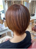 オレンジブラウン 艶々グレーカラー 初夏 colorビタミンカラー