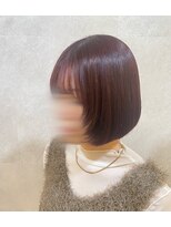 アンクス(anx)&nbsp;顔周りレイヤーボブ × レッド