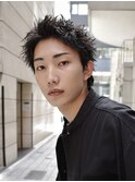 ルーズショートスパイキーショート短髪ツーブロック刈り上げ