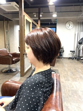 レリーヘアーデザイン(lelie hair design) 【lelie 嵩下】襟足すっきりショートボブ
