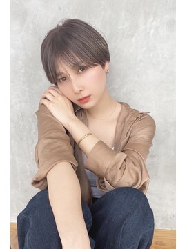 ジーナ 渋谷駅前(Zina) 【Zina 渋谷】イメチェン毛先パーマ耳かけ×フォギーベージュ