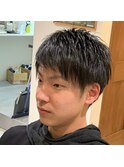 黒髪ナチュラルソフトツーブロック