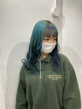 ミライフ(mlife) ・ターコイズ×ネイビー