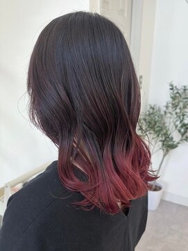 フレイムス ヘアアンドリラックス 東川口店(Frames hair&relax) グラデーションカラー×ピンク